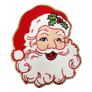 Fashion Christmas Santa Claus Heat <b>Press</b> Iron on Patches Chenille Custom Adhesive Trendy Patches for <b>Clothes</b> - Product Image 4