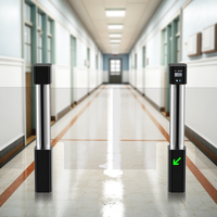 Portillon de sécurité anti-collision pour campus, avec reconnaissance faciale automatique et contrôle d'accès RFID pour écoles et dortoirs, certifié CE