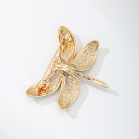 Broche en émail dégradé personnalisée en forme de libellule avec strass, accessoire vestimentaire en forme d'insecte, en stock