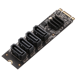 ASMedia desteği NVME ve PCIe için <span class=keywords><strong>M</strong></span>.2 ila 4SATA3.0 (<span class=keywords><strong>M</strong></span> tuşu + B tuşu) genişletme kartı - Product Image 1