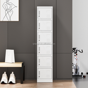 Armario Metálico de 6 Niveles, Resistente, con Sistema de Cierre con Llave, Unidad de Almacenamiento de Seis Compartimentos, para Escuelas, Gimnasios, Oficinas, Ecológico - Product Image 2