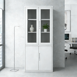 <span class=keywords><strong>Armario</strong></span> <span class=keywords><strong>de</strong></span> Almacenamiento Alto <span class=keywords><strong>de</strong></span> Acero Usado - Puerta Doble con Cerradura, Ajustable, Esencial para Oficina en Casa Moderna - Product Image 6