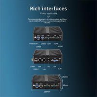 YINGCHI N100 MİNİ BİLGİSAYAR RS232 RS485 Com Portu 4*Ethernet Portları 2.5G 4*usb 3.0 Fansız Küçük Endüstriyel Bilgisayar Mini PC