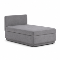 Canapé scandinave courbé une place, style crème minimaliste, moderne et épuré, pour salon, petit appartement, villa, ou réception de salon de beauté