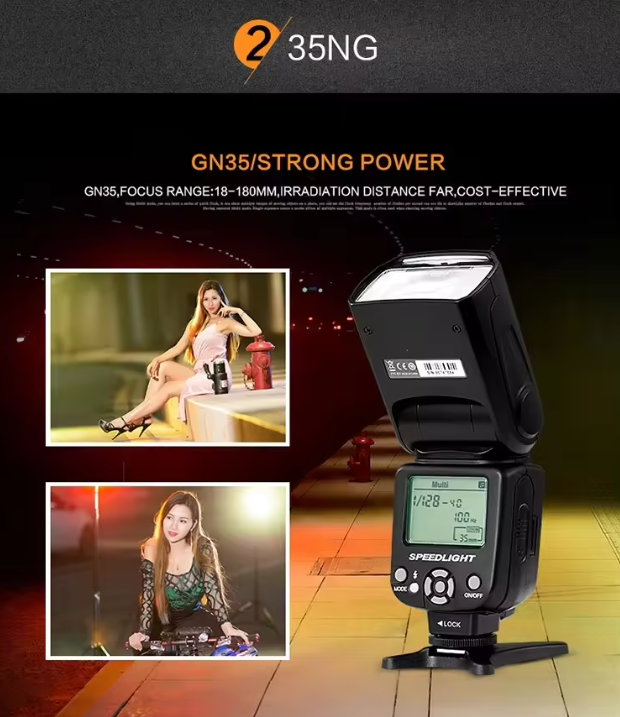 Triopo TR-950 II Speedlite Flash – External Camera Flash for Canon & Nikon DSLR Cameras - View 2