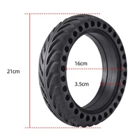 Neumático de goma sólida de 8,5 pulgadas 8,5x2 para patinete eléctrico Xiaomi M365/Pro/1s 36V a prueba de perforaciones accesorios duraderos para patinete