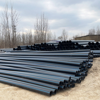 Tuyau en polyéthylène haute densité (PEHD) flexible, haute pression, durable, qualité PE100, DN16-DN1600, noir à rayures bleues, pour l'eau