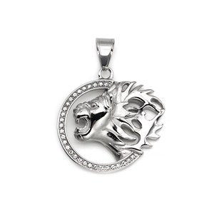 Großhandel Wasserdichte Modische 18K Vergoldete Edelstahl Löwenkopf Tier-Anhänger Halskette für Männer Rapper - Product Image 6