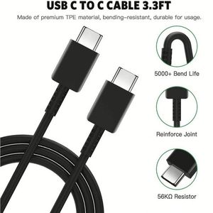 45W Super PD Fast Charger <b>Cable</b> 5A <b>USB</b> C <b>to</b> Type C <b>Cable</b> for for S23 S22 S21 Ultra Galaxy S21 S20 FE Note 10 20 21 - Product Image 3