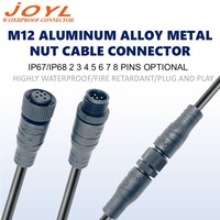 Connecteurs en alliage d'aluminium JOYL M12 IP67 pour capteurs industriels, équipements d'automatisation et machines de construction