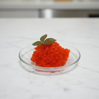 Vente en gros de œufs de poisson volant Tobiko surgelés de haute qualité, processus BQF, boîte de 10 kg, prêts à consommer, emballés sous vide, durée de conservation de 24 mois