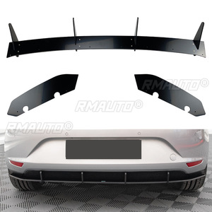Difusor de Parachoques Trasero Negro Brillante para Coche, Alerón Protector de Parachoques Trasero para SEAT Leon Hatchback MK3 2013-2016 - Product Image 5