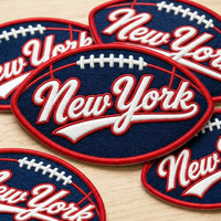 Patch de football américain personnalisé, broderie de logo d'équipe de club sportif universitaire, patchs brodés thermocollants pour vêtements, chapeaux, sacs