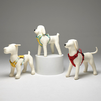 Maniquí de Perro Personalizado Cubierto de Cuero PU, Modelo de Mascota con Cuerpo Flexible, en Posición de Pie para Exhibición de Ropa Canina
