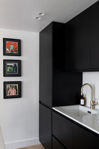 Đồ Nội Thất Nhà Hiện Đại Ăn Kim Loại Tủ Bếp Thép Màu Đen Tủ Nhà Hàng Kết Hợp Cao Tự Chọn Tủ Với Đảo - Product Image 3