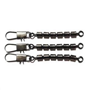 ALPHA Émerillons de pêche en acier inoxydable à 6 billes avec mousqueton pour la pêche à la <span class=keywords><strong>carpe</strong></span>, matériel de montage terminal - Product Image 1