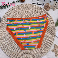 Amysi 14586 #   Culottes pour adolescentes en dentelle de soie de lait, imprimées, respirantes, pour l'été, à porter tous les jours