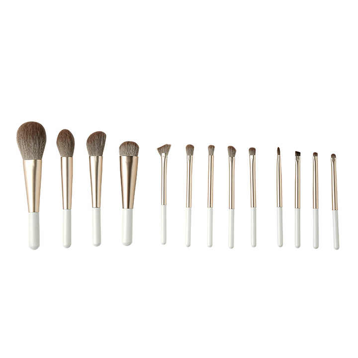 YRX A315 Wholesale 13pcs Wooden Blending Brush Contour Brush Makeup Brush Sets With Cosmetic Bag ...