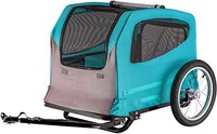 Remorque vélo pour animaux de compagnie, 2 en 1, poussette, chariot, porte-vélo