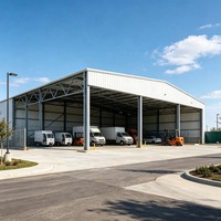 Garage in acciaio a struttura singola personalizzato per camion, rimorchi e veicoli pesanti: ideale per parcheggio di veicoli di grandi dimensioni