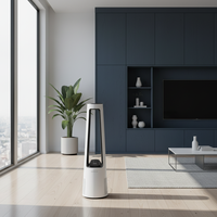 Ventilateur tour numérique de luxe modèle 2026, design sans pales, télécommande, électrique, oscillant, faible bruit, économe en énergie pour hôtels