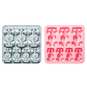 Moldes de Silicona Antiadherentes para Pasteles de la Serie Racing, Reutilizables, de Grado Alimenticio, Lindos Moldes Magnéticos de Silicona para Chocolate, Dulces y Hielo - Product Image 1