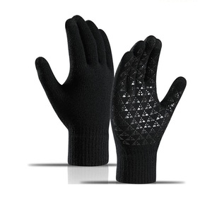 2024 <span class=keywords><strong>pas</strong></span> <span class=keywords><strong>cher</strong></span> hiver hommes femmes en peluche Jacquard tricot gants extérieur écran tactile chaud anti-dérapant gants pour vélo équitation - Product Image 1