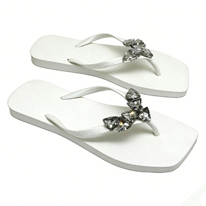 Pantuflas para Mujer, Suela <span class=keywords><strong>de</strong></span> Goma Eva, Pantuflas Personalizadas con Logotipo, Sandalias <span class=keywords><strong>de</strong></span> <span class=keywords><strong>Playa</strong></span> para Mujer, Calzado <span class=keywords><strong>de</strong></span> Verano con Pedrerí<span class=keywords><strong>a</strong></span> - Product Image 3