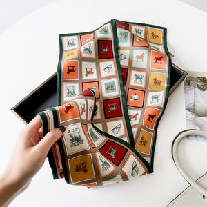 Impression numérique de printemps motif floral personnalisable cadeau <span class=keywords><strong>sac</strong></span> bande double couche soie sergé femmes longue écharpe ruban - Product Image 4