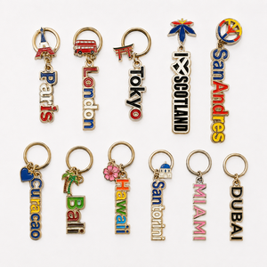 Collection de porte-clés en alliage émaillé avec nom de destination : Écosse, San Andrés – Cadeau souvenir, vente en gros, logo personnalisé - Product Image 2