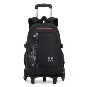 Sac à dos à roulettes grande capacité 6 roues pour collège et lycée (CP2-6ème) en nylon, idéal pour monter les escaliers, valise trolley à roulettes pivotantes - Product Image 6