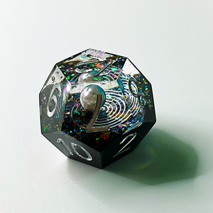 Juego completo hecho a mano de resina, dados de borde afilado, piezas de ópalo, juego de <span class=keywords><strong>tarot</strong></span> de dados poliédricos de galaxia - Product Image 3