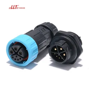 power and signal rear panel 3+5pin M19 electric audio 3 4 5 6 7 8 9 10pin socket watertight connector