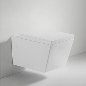Villa commerciale décor à la maison couleur mate une pièce toilette suspendue au mur p-trap toilette de salle de bain en céramique allongée - Product Image 5