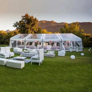 10x10 nhiệm vụ nặng nề chống nước trang trí đám cưới nhựa cứng Sàn lều rõ ràng khung Tarp 30 người Trần Xếp Nếp - Product Image 3