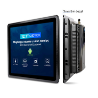 Panel PC Industrial de 12.1'' con Pantalla Táctil Android/Linux, Monitor LCD Integrado de Marco Abierto Resistente al Agua - En Stock