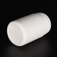 70ml 100ml bouteille d'emballage de luxe en plastique PE capsule bouteille de médecine noire pour pilule avec couvercle à déchirer
