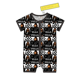 Coleção de Macacões de Bebê Bamboo Pop Star & Music Vibe, Pijamas Personalizados com Impressão de Fotos em Colagem - Product Image 6