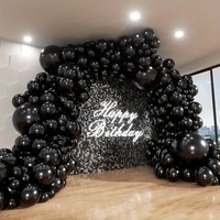 Ballons en latex noir solide de 5 pouces, lot de 25, vente en gros pour décorations d'Halloween, d'anniversaire et de fêtes, pour les détaillants
