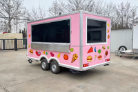 Remorque de cuisine mobile DOT de 15 pieds, rose, pour hot-dogs, chariot de cuisine, camion de nourriture, machine à crème glacée, machine à café, remorque de nourriture