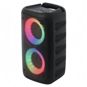 HY-3317 Portable Wireless Karaoke <strong>Speaker</strong> RGB LED Lighting <strong>Microphone</strong> Integrated Sound Audio System Home KTV Party Battery Power - Product Image 2