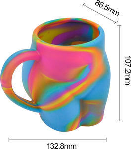 <span class=keywords><strong>Tasse</strong></span> à café en silicone 360ml avec poignée Art Hip Milk Cup, <span class=keywords><strong>tasse</strong></span> à eau de qualité alimentaire <span class=keywords><strong>Tasse</strong></span> à thé humoristique Femme Cadeau d'anniversaire - Product Image 2