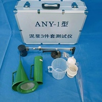 Juego de Instrumentos de Medición de Lodo Plateado de Tres Piezas, Alta Precisión, Protección IP55, 1 Año de Garantía para Pruebas de Viscosidad