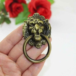 10pcs Lion Head Cabinet Pulls <strong>Knobs</strong> Handles Furniture <strong>Door</strong> Cabinet Drawer Dresser Vintage Pull Handle <strong>Knob</strong> Ring Antique - Product Image 2