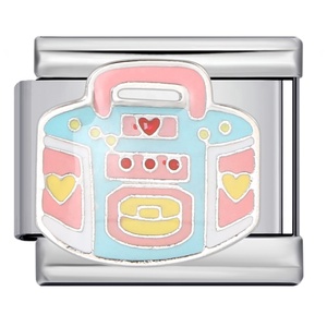 Custom Trendy Italian Charms Link Fit 9mm Stainless Steel Unisex Charm <b>Bracelet</b> with Candy Bow Gift DIY Jewelry - Product Image 6