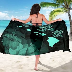<span class=keywords><strong>แผนที่</strong></span> Hawaii Hibiscus polynesian โบราณเต่าฮาวายชนเผ่า sarong ชุดว่ายน้ำของผู้หญิงปกปิดโสร่งบิกินี่ชุดว่ายน้ำชายหาดของขวัญ - Product Image 2