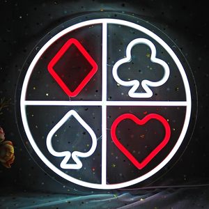 <span class=keywords><strong>เกม</strong></span>โป๊กเกอร์ poken หมากรุกและการ์ดไฟนีออนตกแต่งศิลปะตัวอักษรเรืองแสงภาพวาด LED อะคริลิค - Product Image 3
