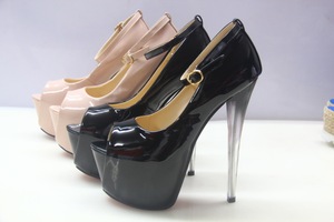 SHIKOL SY4127 Women Men Ploe Dance Shoes Sexy 22cm Sky <strong>High</strong> <strong>Heels</strong> for Ladies Size 50 Patent Leather Women Sandals <strong>Strip</strong> <strong>Heels</strong>