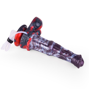 Consolador monstruo de lobo chorros simulado NNSX con nudos enormes ventosa de silicona para juego manos libres enchufe juguete sexual para mujeres y hombres - Product Image 5