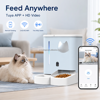 Distributeur automatique de nourriture pour animaux de compagnie avec caméra, enregistrement vocal et alimentation à distance, moderne, écologique et compatible HD, pour chats (vente en gros)
